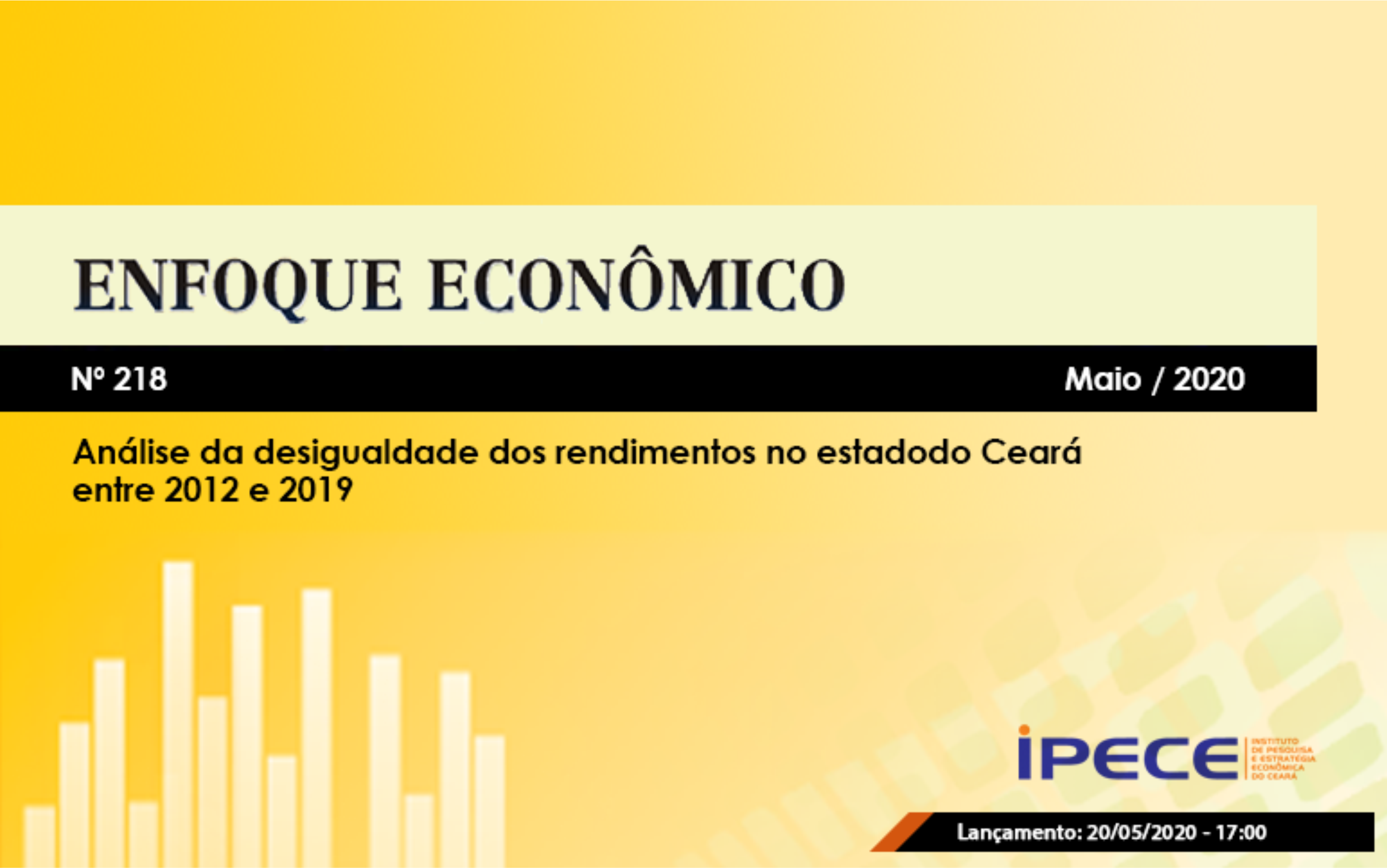 Novo estudo do Ipece analisa desigualdade de rendimento no Ceará