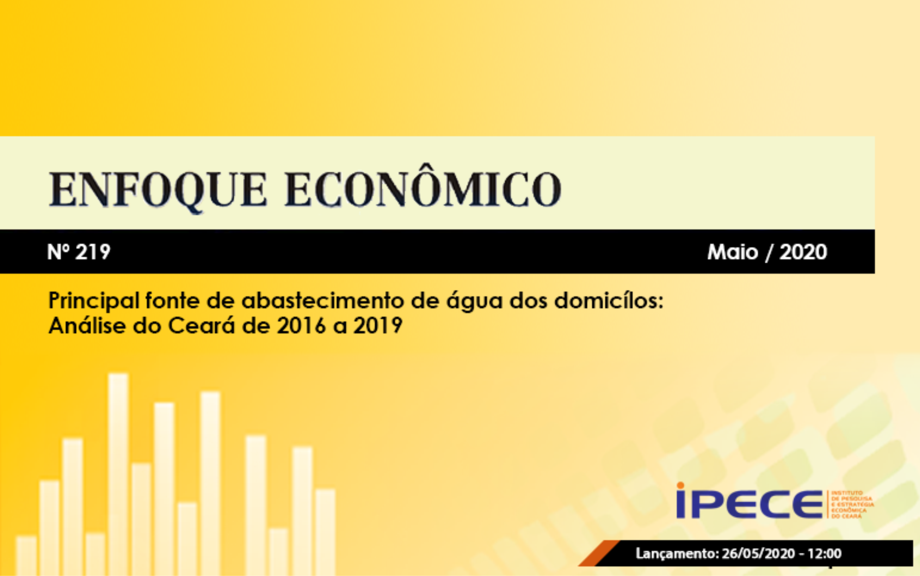 Abastecimento de água nos domicílios cearenses é alvo de análise em estudo publicado pelo Ipece
