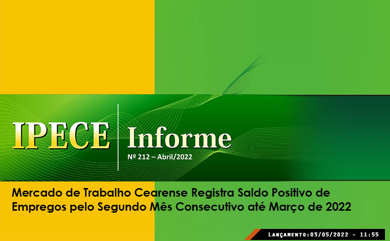 Ceará gera 3,3 mil empregos em março; segundo melhor desempenho do NE e o 11º do Brasil