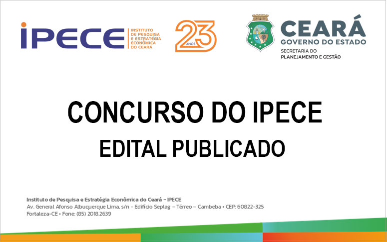 Concurso do Ipece – Edital publicado